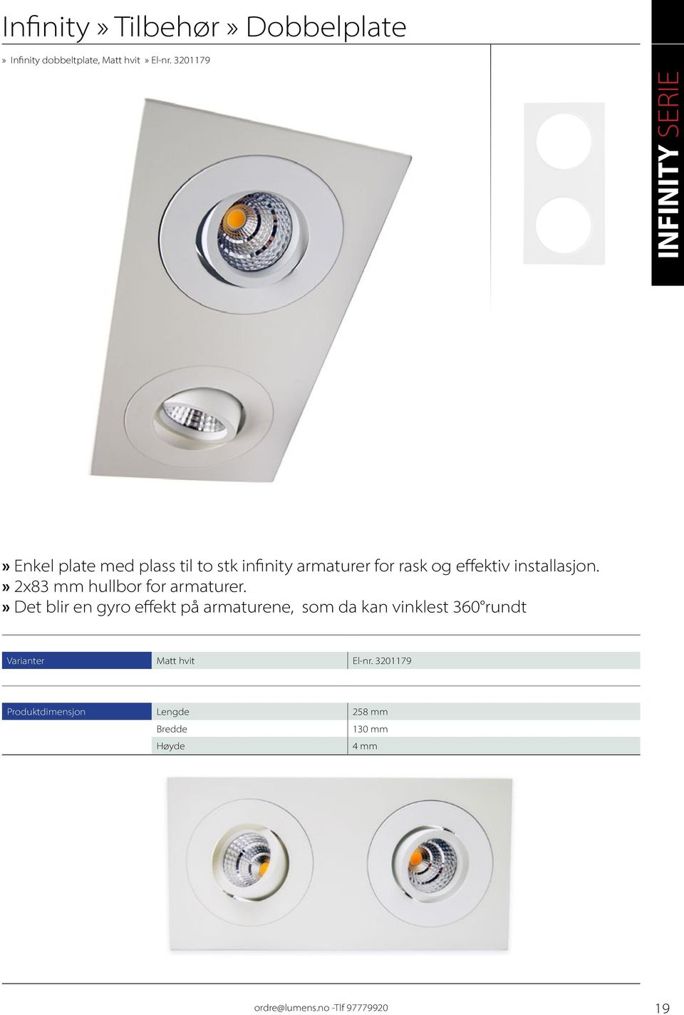 » 2x83 mm hullbor for armaturer.