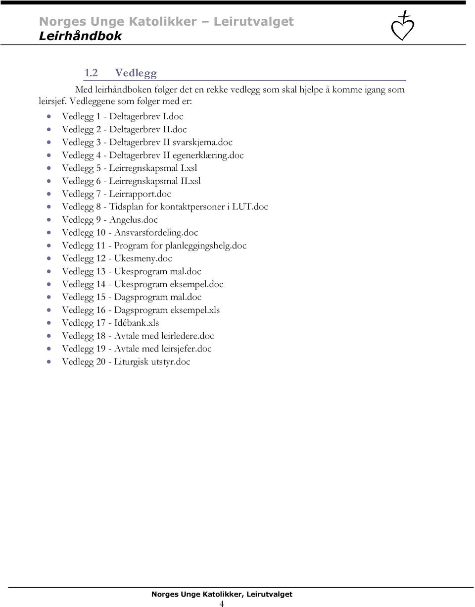 doc Vedlegg 8 - Tidsplan for kontaktpersoner i LUT.doc Vedlegg 9 - Angelus.doc Vedlegg 10 - Ansvarsfordeling.doc Vedlegg 11 - Program for planleggingshelg.doc Vedlegg 12 - Ukesmeny.