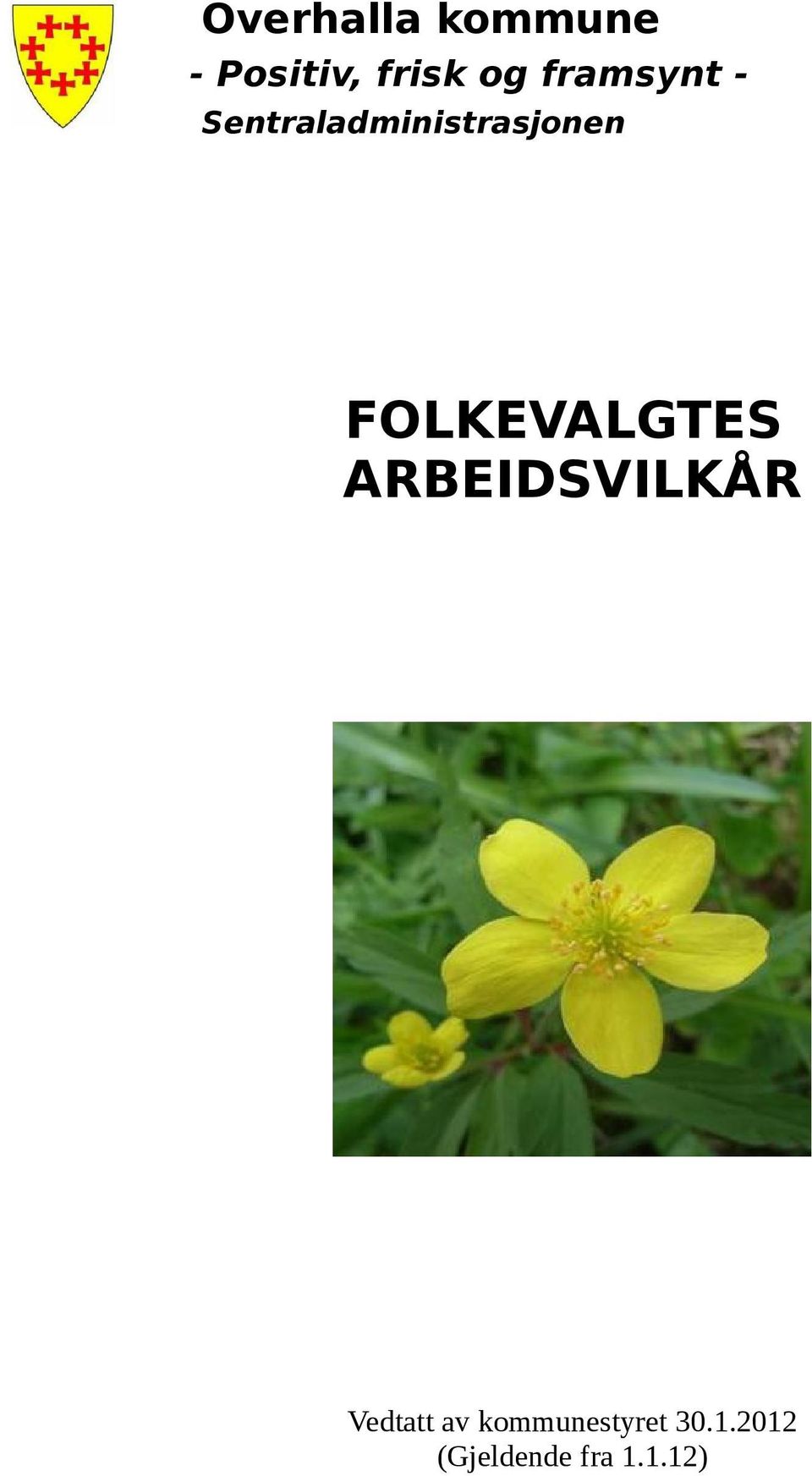 FOLKEVALGTES ARBEIDSVILKÅR Vedtatt av