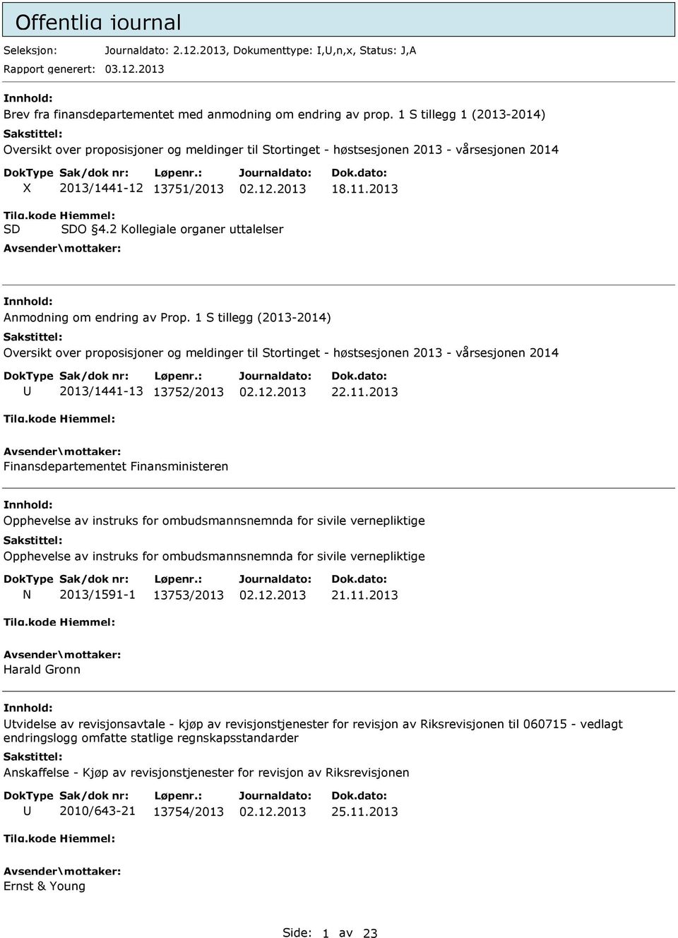 2 Kollegiale organer uttalelser Anmodning om endring av Prop.