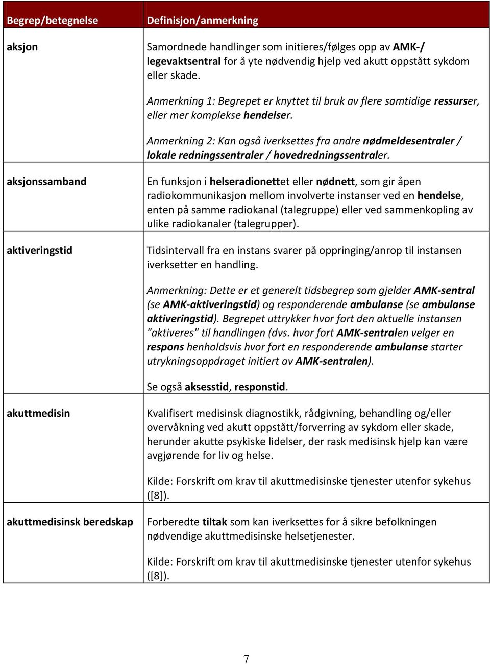 Anmerkning 2: Kan også iverksettes fra andre nødmeldesentraler / lokale redningssentraler / hovedredningssentraler.