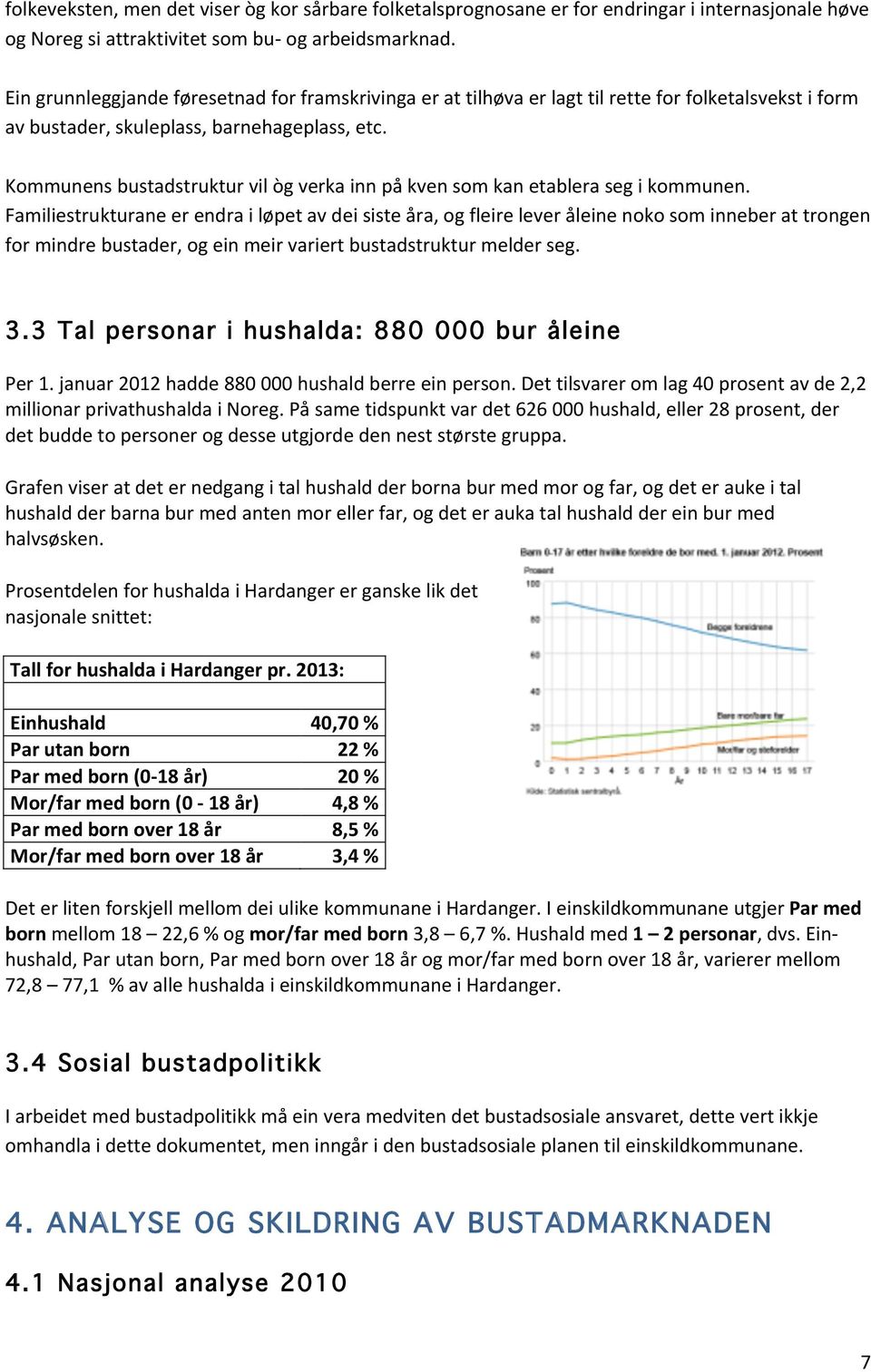 Kommunens bustadstruktur vil òg verka inn på kven som kan etablera seg i kommunen.