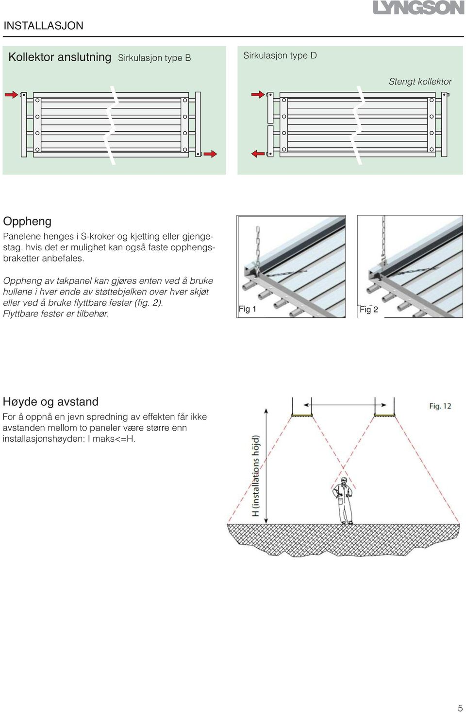 Oppheng av takpanel kan gjøres enten ved å bruke hullene i hver ende av støttebjelken over hver skjøt eller ved å bruke flyttbare fester
