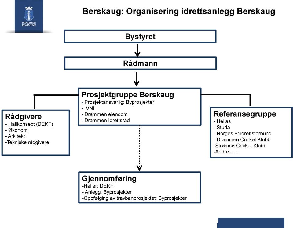 Drammen Idrettsråd Referansegruppe - Hellas - Sturla - Norges Friidrettsforbund - Drammen Cricket Klubb -Strømsø