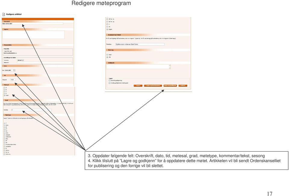 møtetype, kommentar/tekst, sesong 4.