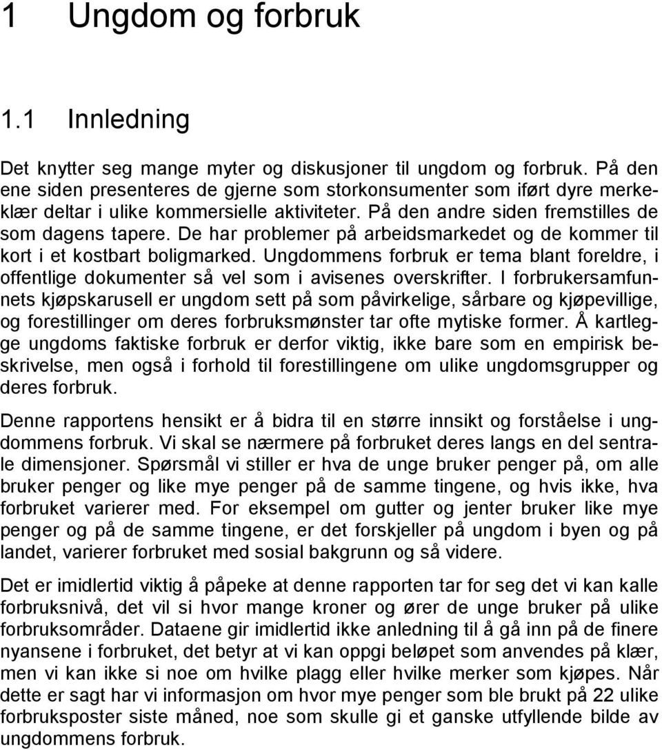 De har problemer på arbeidsmarkedet og de kommer til kort i et kostbart boligmarked. Ungdommens forbruk er tema blant foreldre, i offentlige dokumenter så vel som i avisenes overskrifter.