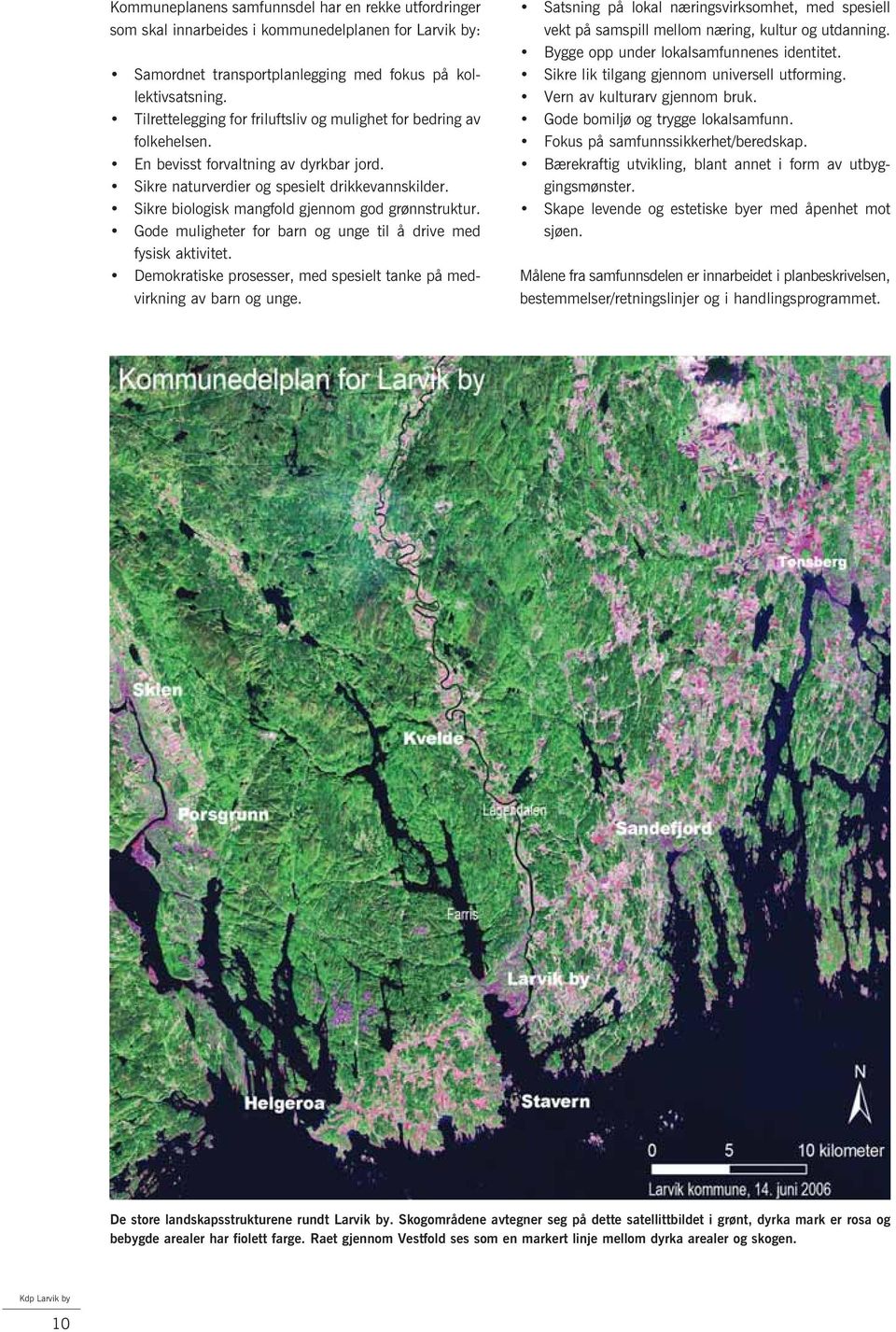 Sikre biologisk mangfold gjennom god grønnstruktur. Gode muligheter for barn og unge til å drive med fysisk aktivitet. Demokratiske prosesser, med spesielt tanke på medvirkning av barn og unge.