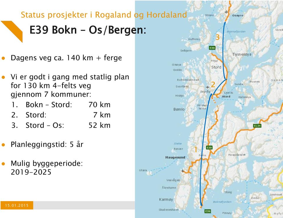 140 km + ferge Vi er godt i gang med statlig plan for 130 km 4-felts veg