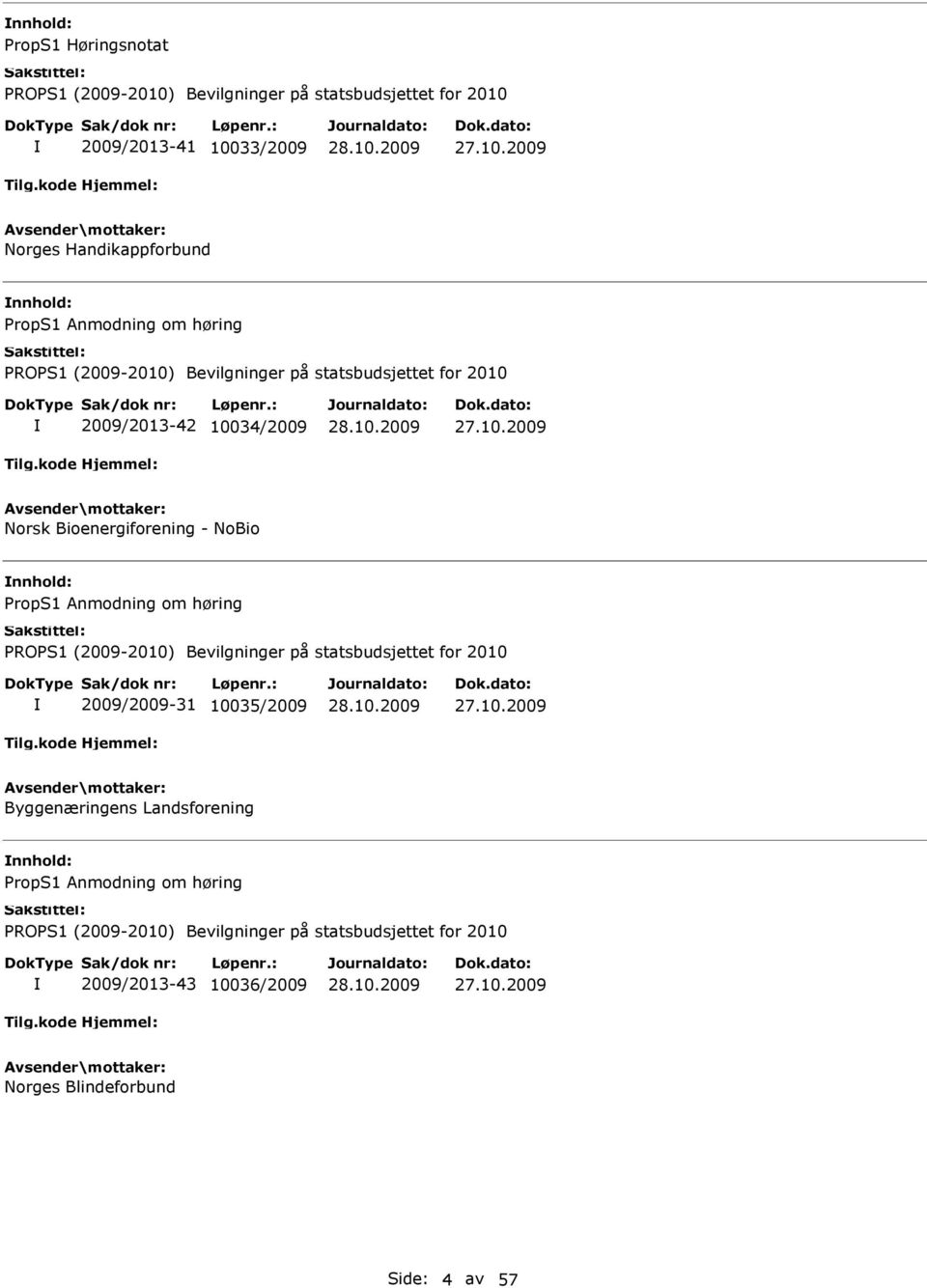 Bioenergiforening - NoBio nnhold: 2009/2009-31 10035/2009