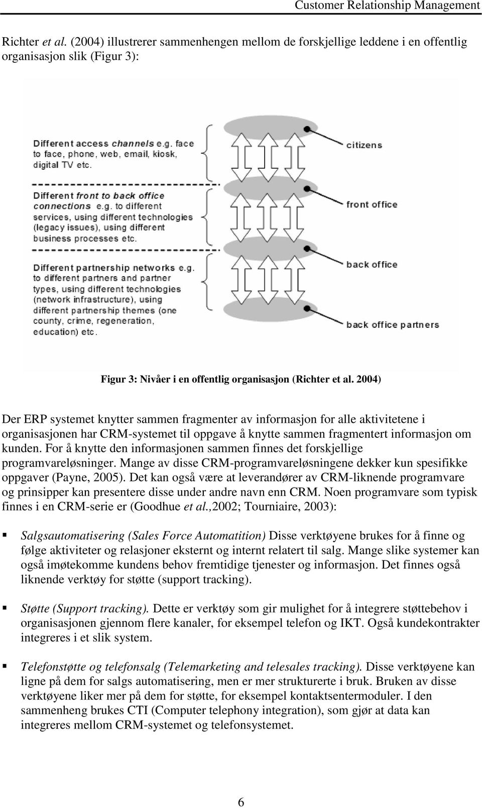 2004) Der ERP systemet knytter sammen fragmenter av informasjon for alle aktivitetene i organisasjonen har CRM-systemet til oppgave å knytte sammen fragmentert informasjon om kunden.