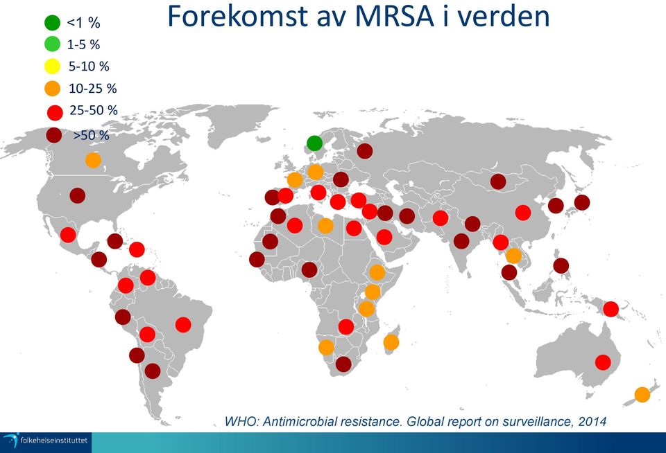 utført tjenestene >50 % WHO: Antimicrobial