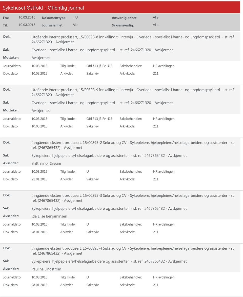 2466271320 - Overlege - spesialist i barne- og ungdomspsykiatri - st. ref. 2466271320 - Dok.