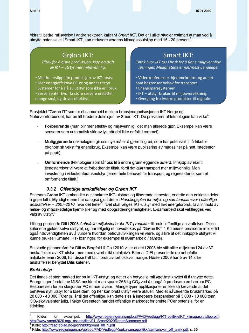 Prosjektet Grønn IT som er et samarbeid mellom bransjeorganisasjonen IKT Norge og Naturvernforbundet, har en litt bredere definisjon av Smart IKT.