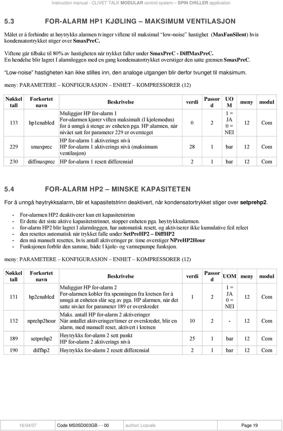 Low-noise hastigheten kan ikke stilles inn, den analoge utgangen blir derfor tvunget til maksimum.