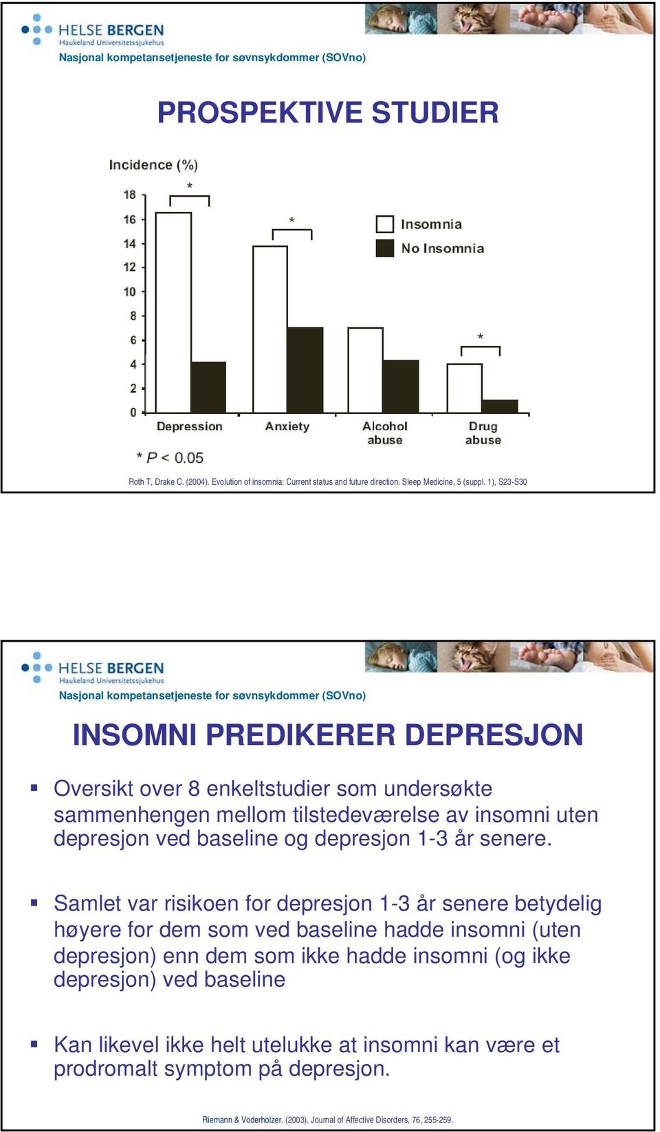 depresjon 1-3 år senere.