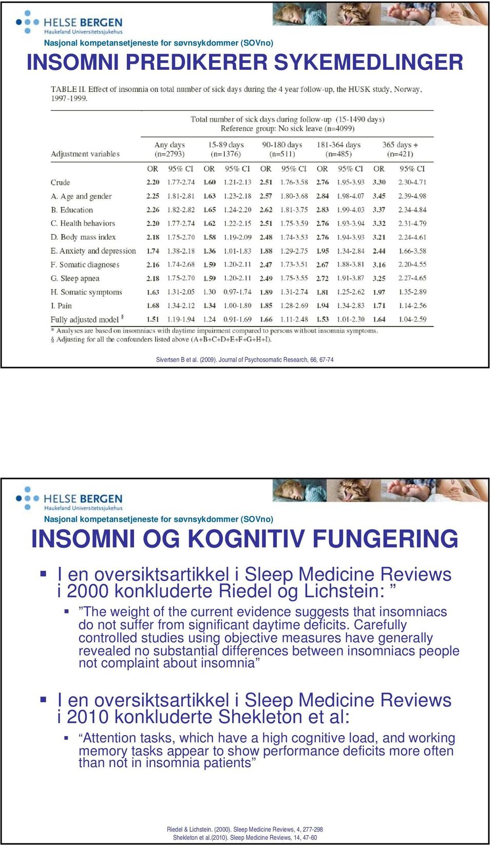 suggests that insomniacs do not suffer from significant daytime deficits.