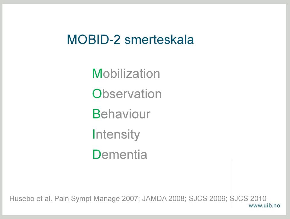 Dementia Husebo et al.