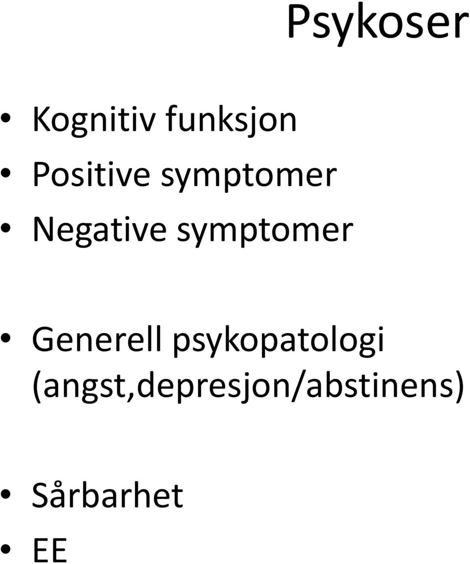 symptomer Generell