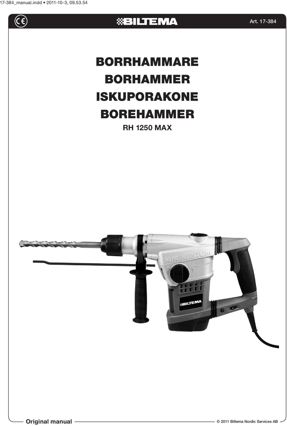 17-384 BORRHAMMARE BORHAMMER