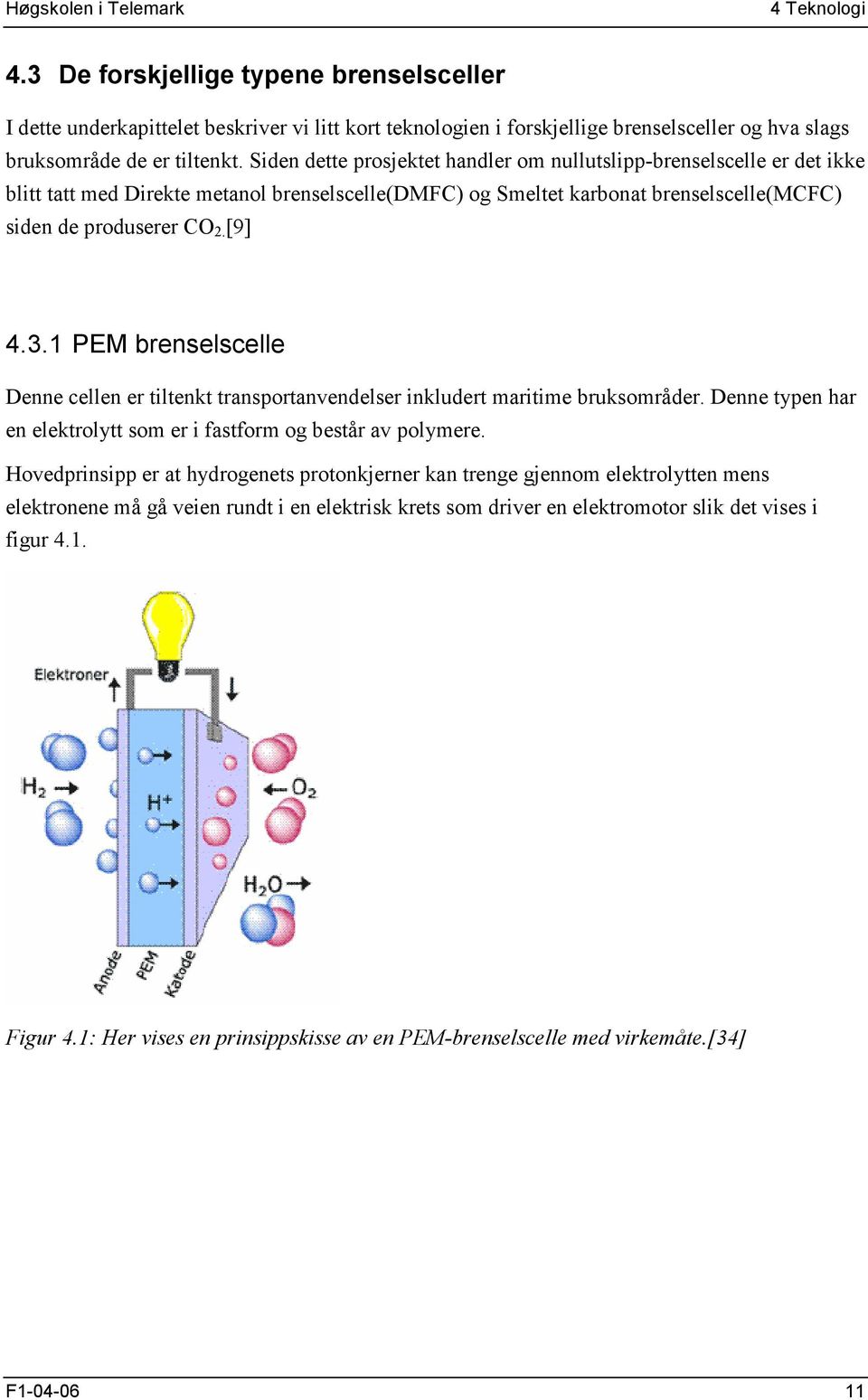 1 PEM brenselscelle Denne cellen er tiltenkt transportanvendelser inkludert maritime bruksområder. Denne typen har en elektrolytt som er i fastform og består av polymere.