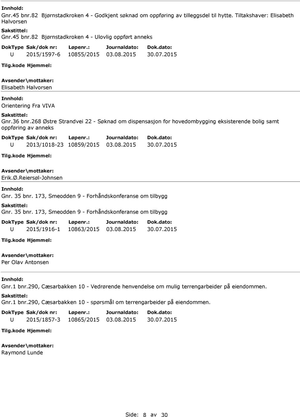 Ø.Reiersøl-Johnsen Gnr. 35 bnr. 173, Smeodden 9 - Forhåndskonferanse om tilbygg Gnr. 35 bnr. 173, Smeodden 9 - Forhåndskonferanse om tilbygg 2015/1916-1 10863/2015 30.07.2015 Per Olav Antonsen Gnr.