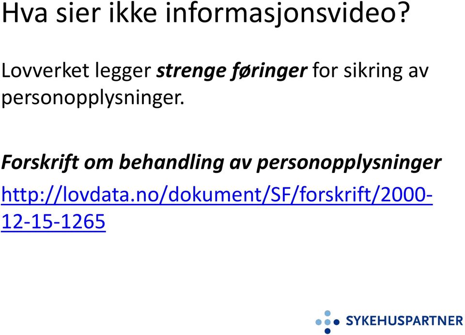 personopplysninger.