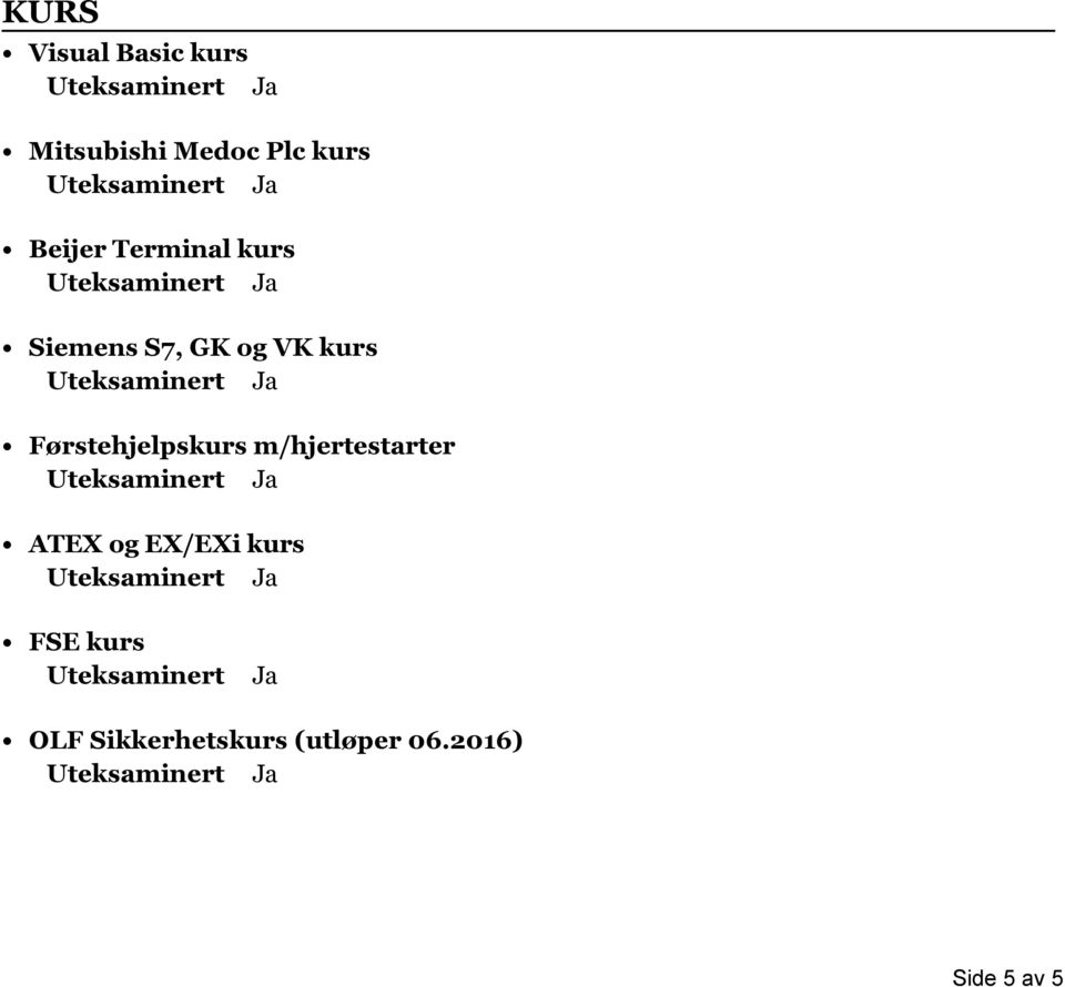 Førstehjelpskurs m/hjertestarter ATEX og EX/EXi