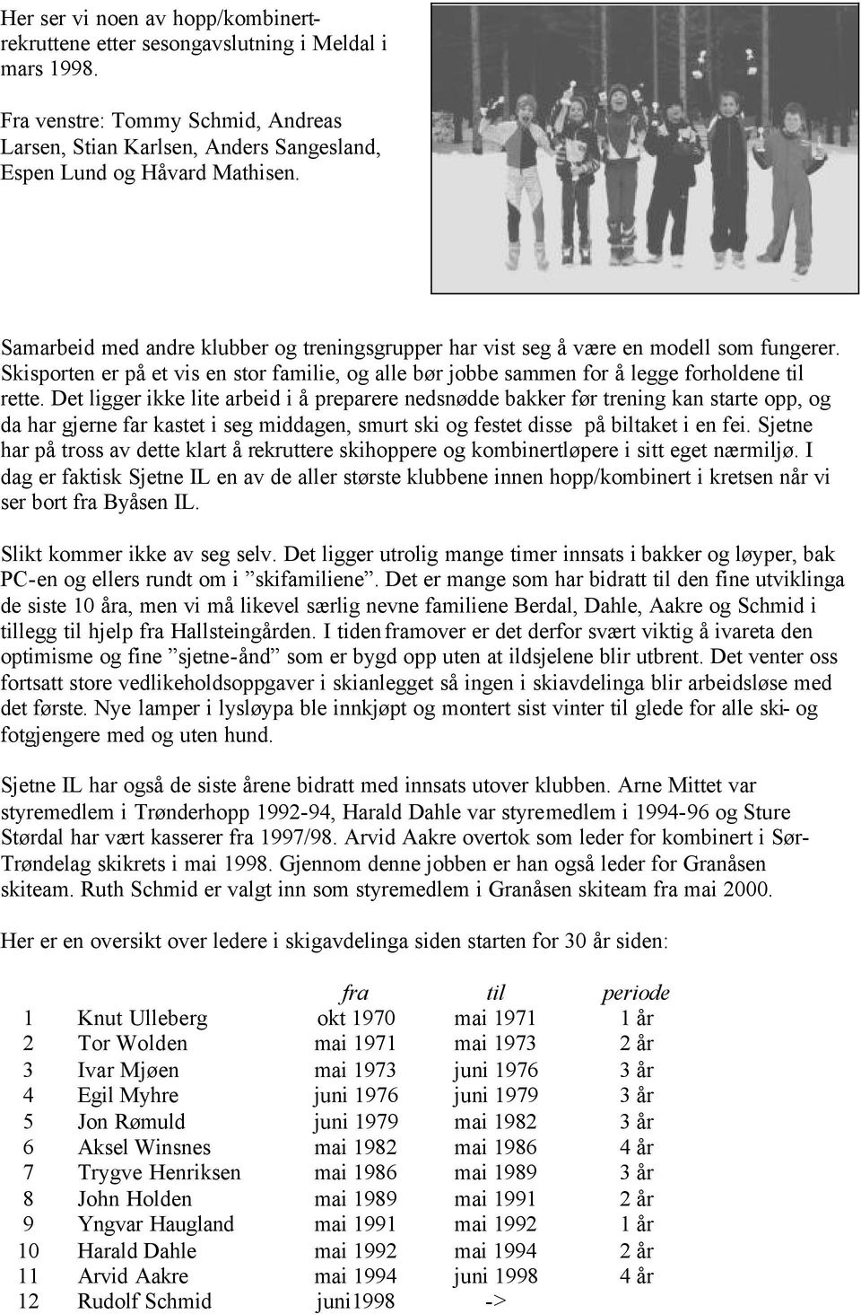 Det ligger ikke lite arbeid i å preparere nedsnødde bakker før trening kan starte opp, og da har gjerne far kastet i seg middagen, smurt ski og festet disse på biltaket i en fei.