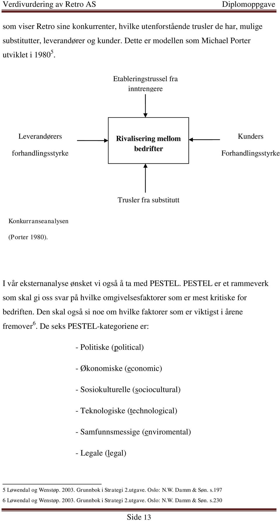 I vår eksternanalyse ønsket vi også å ta med PESTEL. PESTEL er et rammeverk som skal gi oss svar på hvilke omgivelsesfaktorer som er mest kritiske for bedriften.