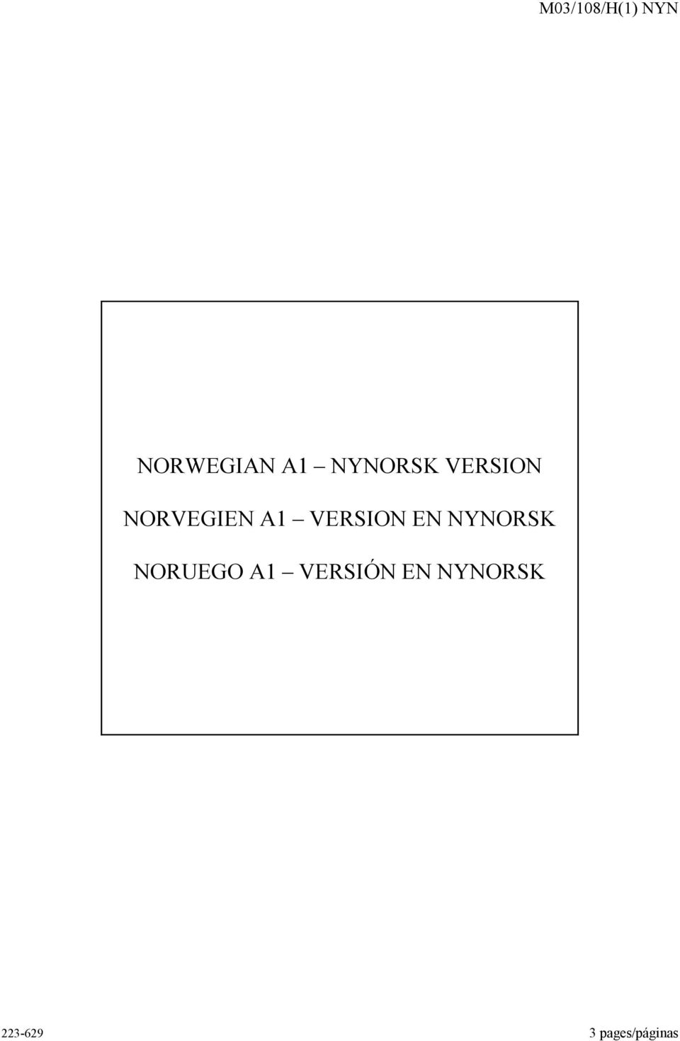 VERSION EN NYNORSK NORUEGO A1