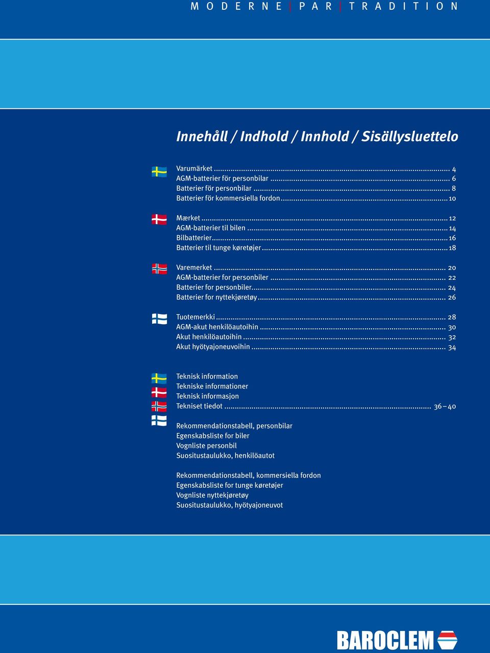 .. 24 Batterier for nyttekjøretøy... 26 Tuotemerkki... 28 AGM-akut henkilöautoihin... 30 Akut henkilöautoihin... 32 Akut hyötyajoneuvoihin.