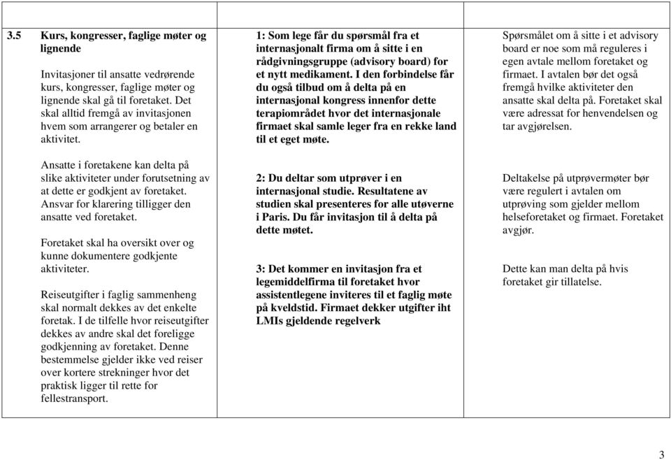 Ansvar for klarering tilligger den ansatte ved foretaket. Foretaket skal ha oversikt over og kunne dokumentere godkjente aktiviteter.