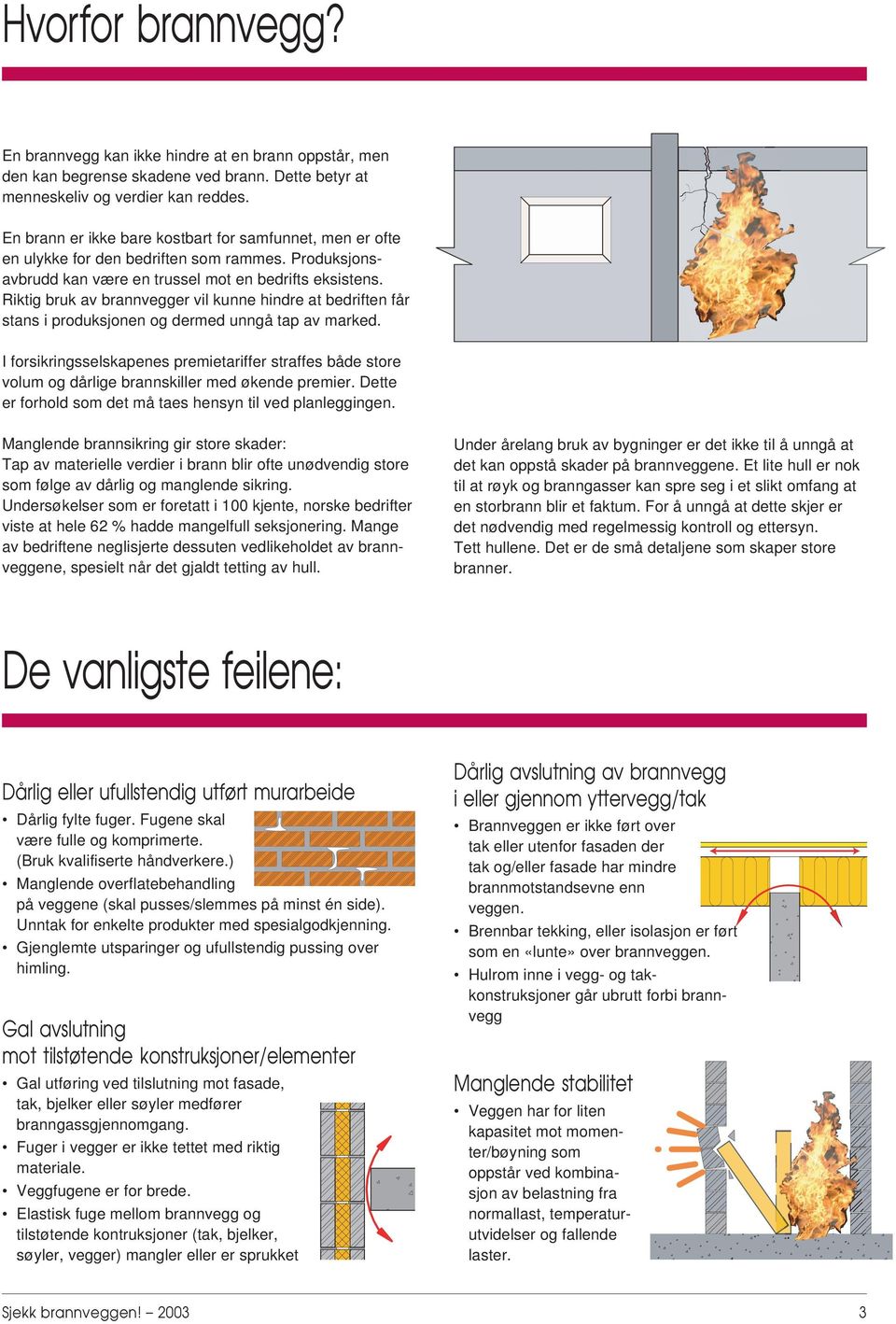 Riktig bruk av brannvegger vil kunne hindre at bedriften får stans i produksjonen og dermed unngå tap av marked.