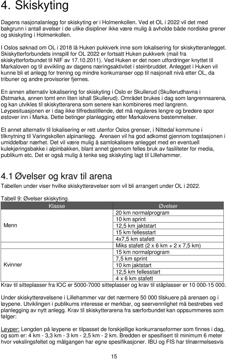 I Oslos søknad om OL i 2018 lå Huken pukkverk inne som lokalisering for skiskytteranlegget.