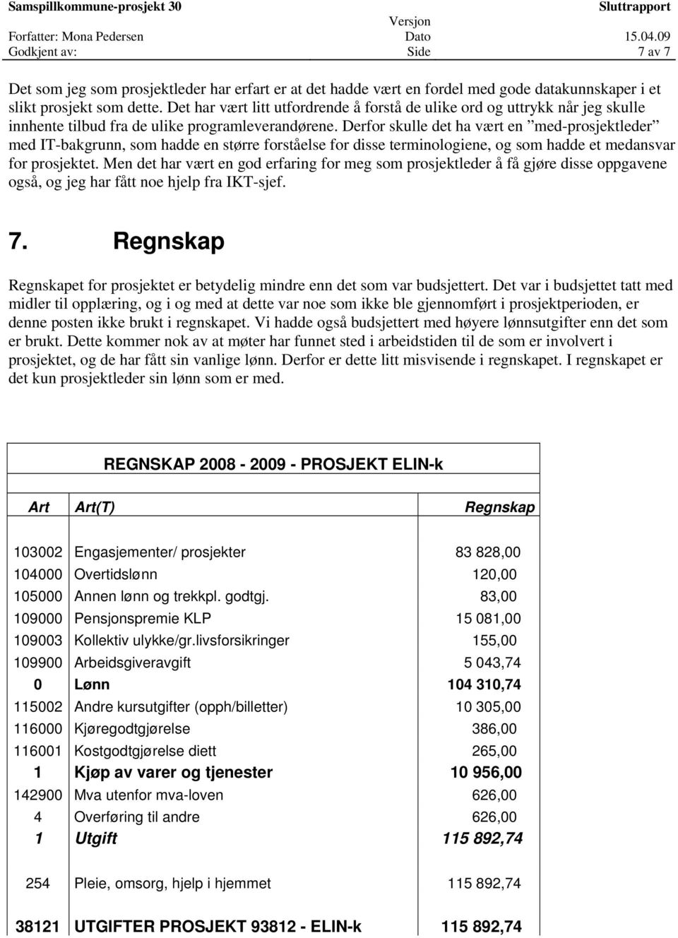 Derfor skulle det ha vært en med-prosjektleder med IT-bakgrunn, som hadde en større forståelse for disse terminologiene, og som hadde et medansvar for prosjektet.