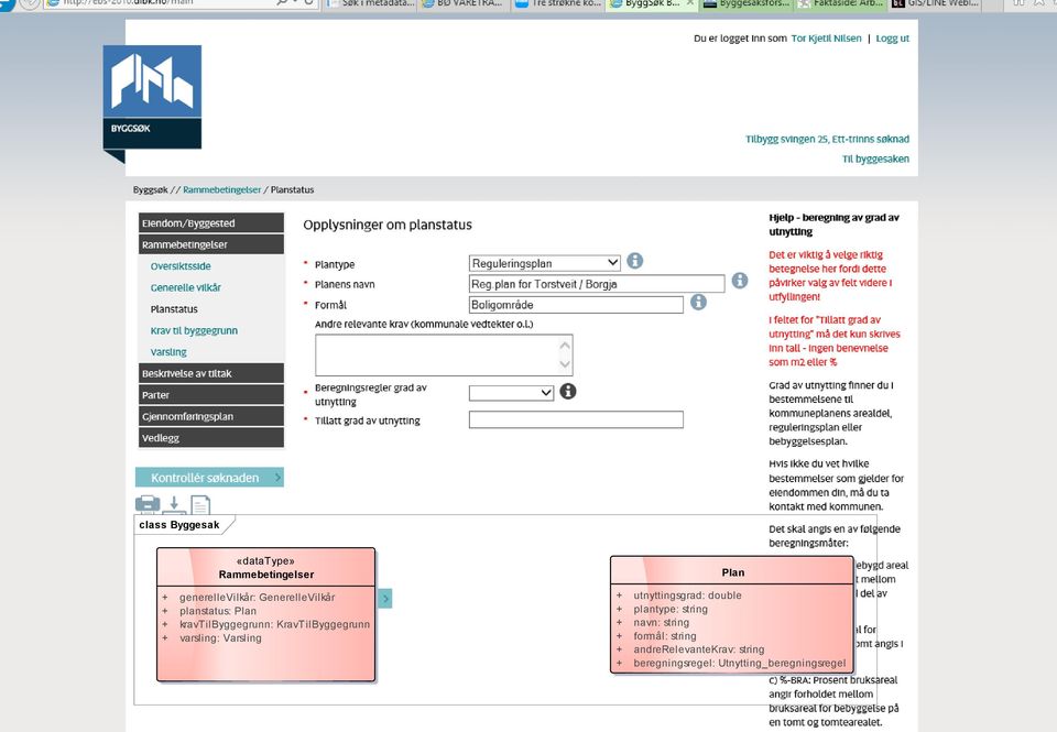 Varsling Plan + utnyttingsgrad: double + plantype: string + navn: string +