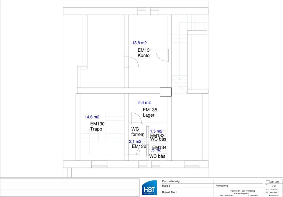 1,5 m2 EM133 bås EM134 1,5 m2