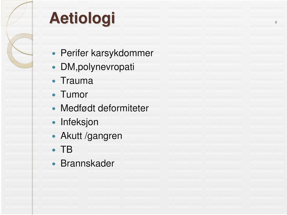 Trauma Tumor Medfødt