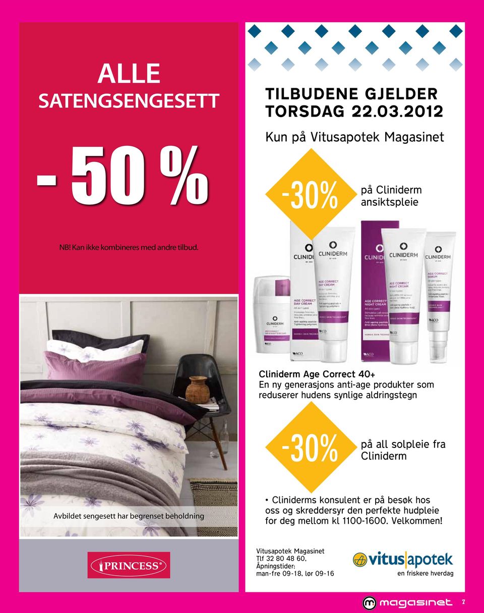 Cliniderm Age Correct 40+ En ny generasjons anti-age produkter som reduserer hudens synlige aldringstegn 30% på all solpleie fra Cliniderm