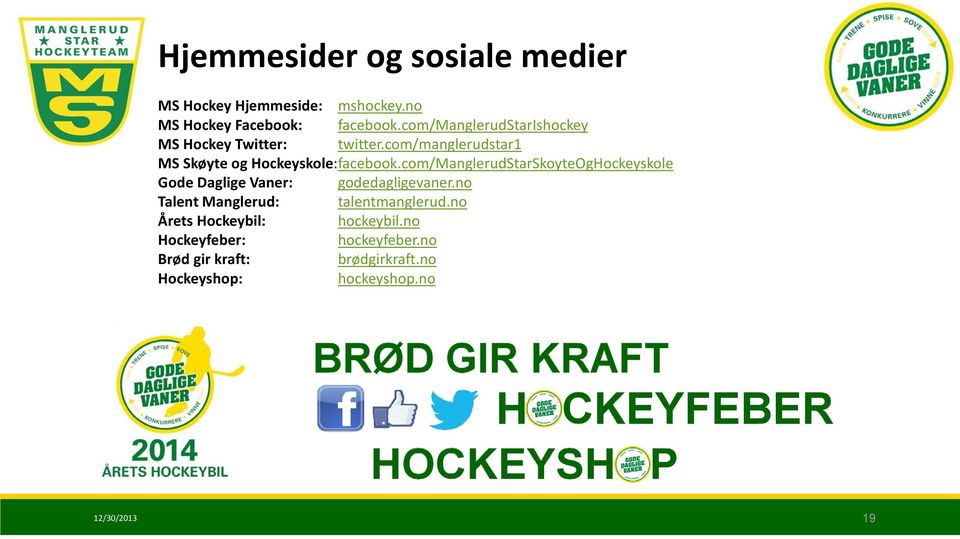 com/ManglerudStarSkoyteOgHockeyskole Gode Daglige Vaner: godedagligevaner.