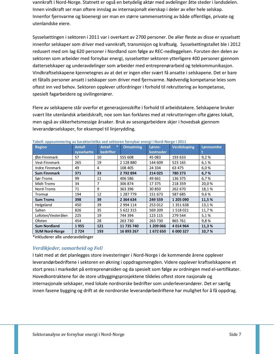 De aller fleste av disse er sysselsatt innenfor selskaper som driver med vannkraft, transmisjon og kraftsalg.