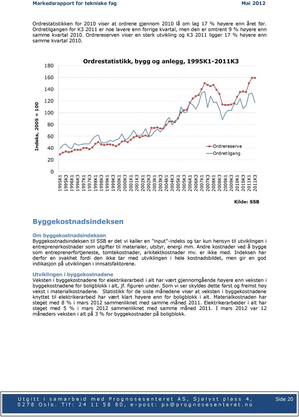 Ordrereserven viser en sterk utvikling og K3 2011 ligger 17 % høyere enn samme kvartal 2010.