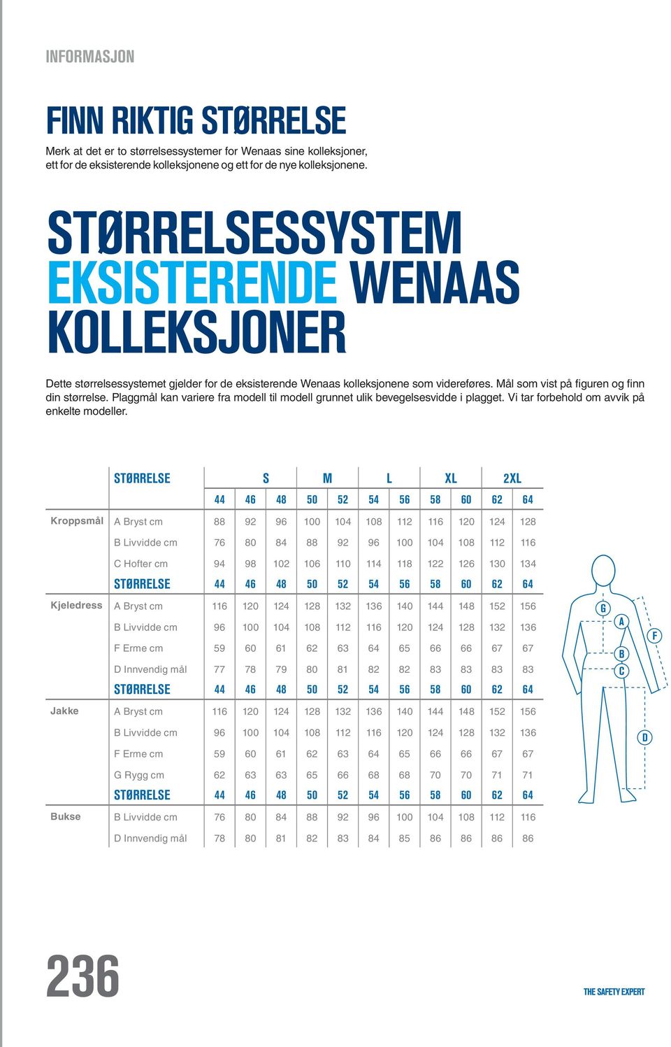 Plaggmål kan variere fra modell til modell grunnet ulik bevegelsesvidde i plagget. Vi tar forbehold om avvik på enkelte modeller.