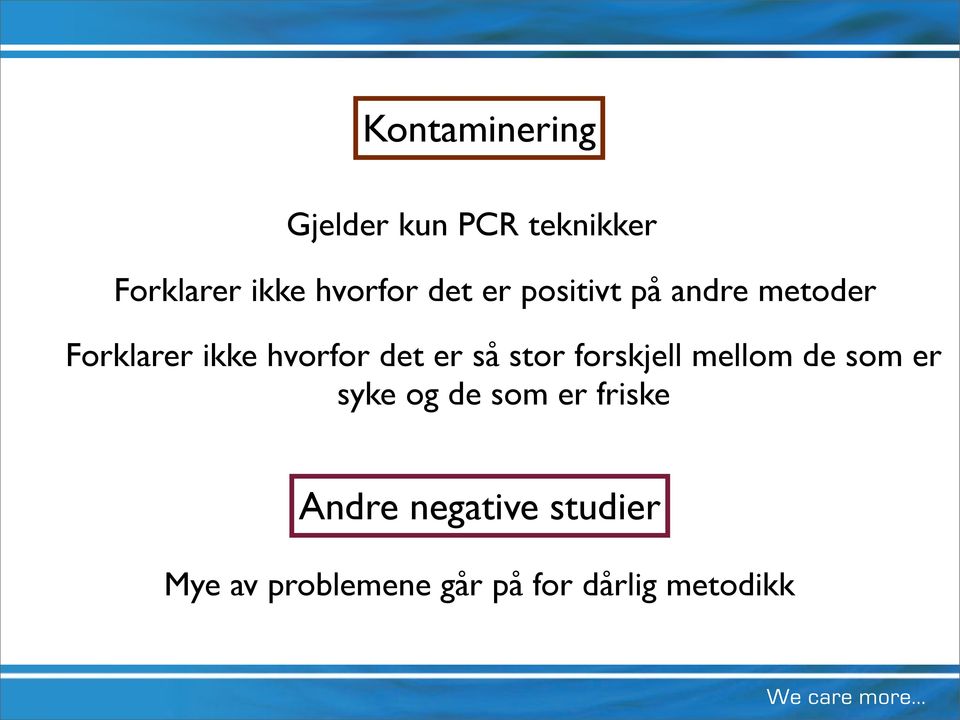 så stor forskjell mellom de som er syke og de som er friske