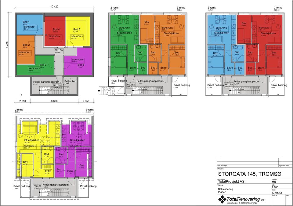 m² Bad 3,5 m² Bad 3,7 m² Sov 8,2 m² Sov 8,3 m² Bad 3,5 m² Bad 3,7 m² Sov 8,2 m² Bod 3 9,8 m² SEKSJON 3 9,8 m² SEKSJON 6 11,6 m² Bod 6 11,6 m² Entre 2,1 m² Bod 1,9 m² Bod 1,9 m² Entre 2,1 m² Entre 2,2