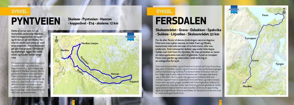 Gårdsbruk og eneboliger ligger like inntil veien, og husdyr beiter langs ruta.