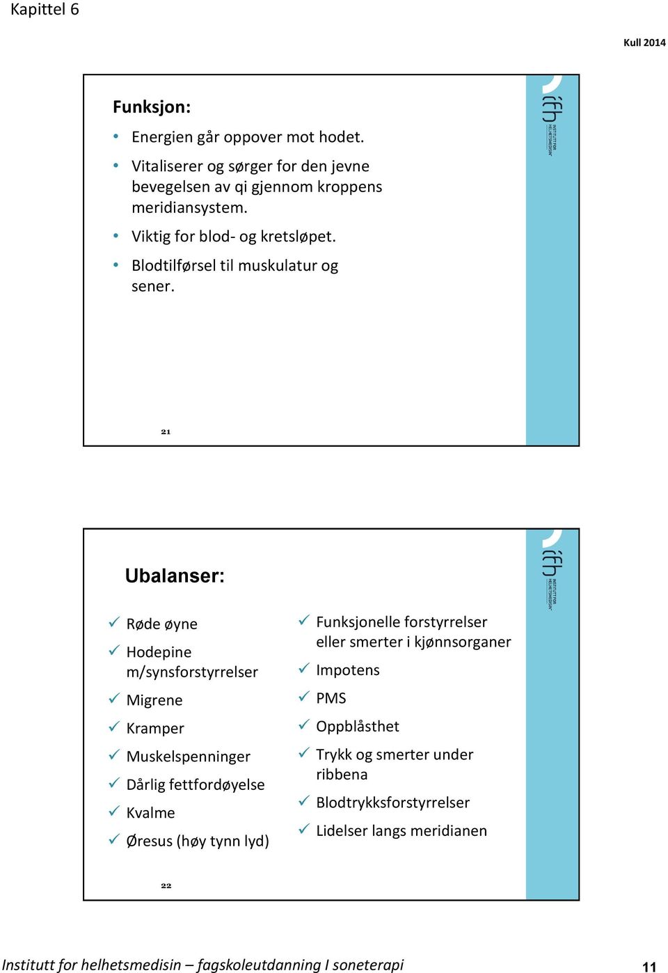 21 Ubalanser: Røde øyne Hodepine m/synsforstyrrelser Migrene Kramper Muskelspenninger Dårlig fettfordøyelse Kvalme Øresus (høy tynn lyd)