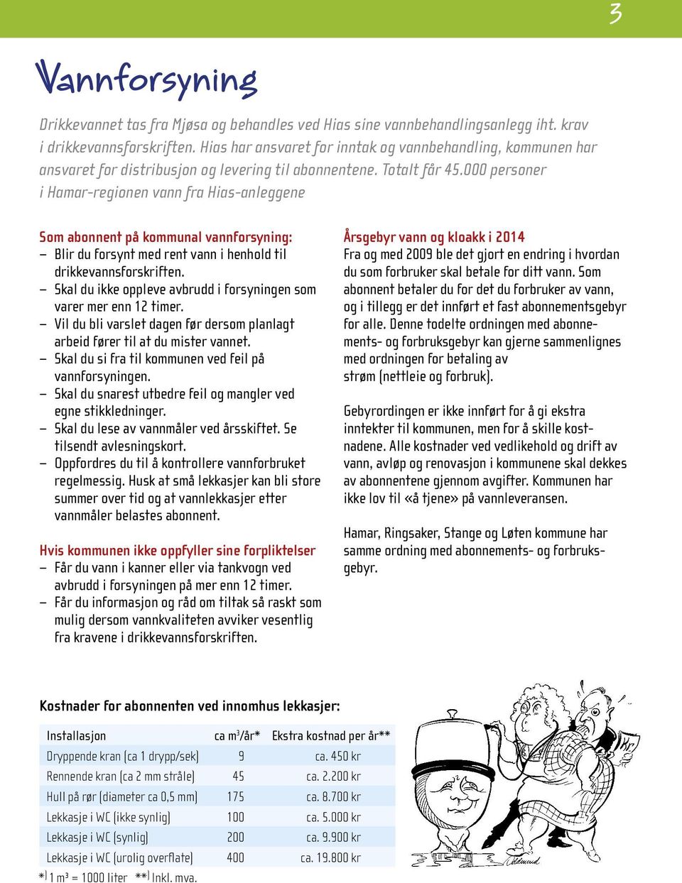 000 personer i Hamar-regionen vann fra Hias-anleggene Som abonnent på kommunal vannforsyning: Blir du forsynt med rent vann i henhold til drikkevannsforskriften.