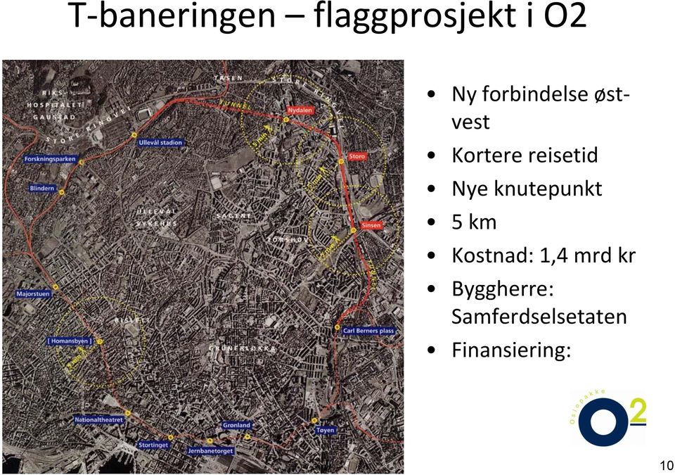 Nye knutepunkt 5 km Kostnad: 1,4 mrd kr