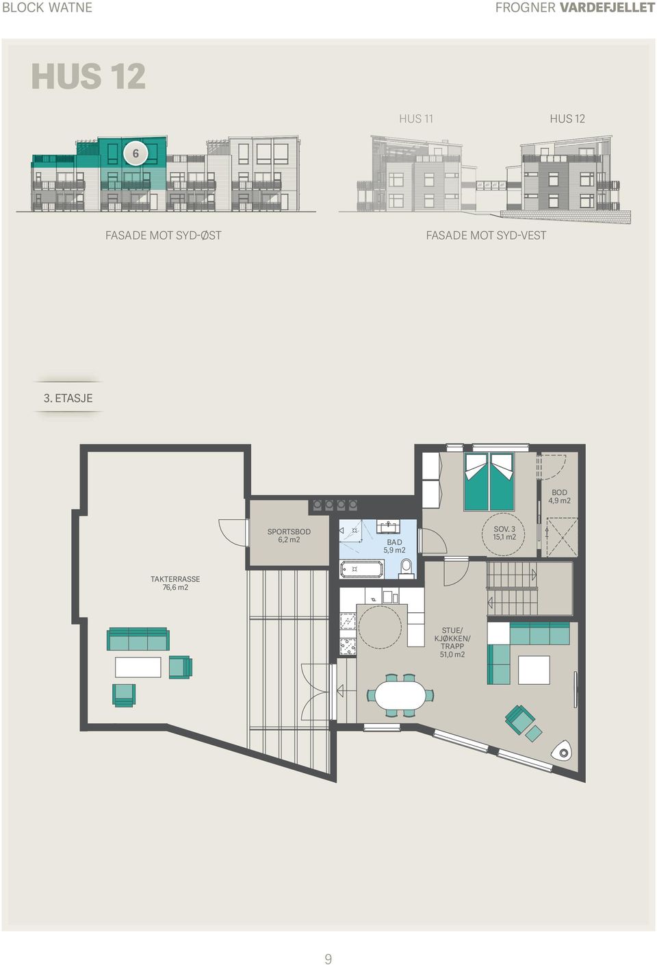 ETASJE 4,9 m2 SPORTS 6,2 m2 5,9 m2 SOV.